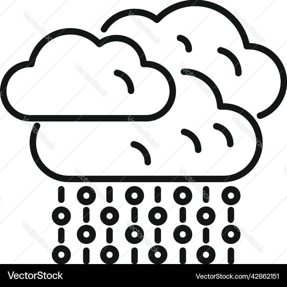 Summer rain cloud icon outline storm cloud Vector Image