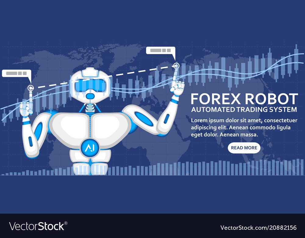 Forex Roboter Konzept mit ai android