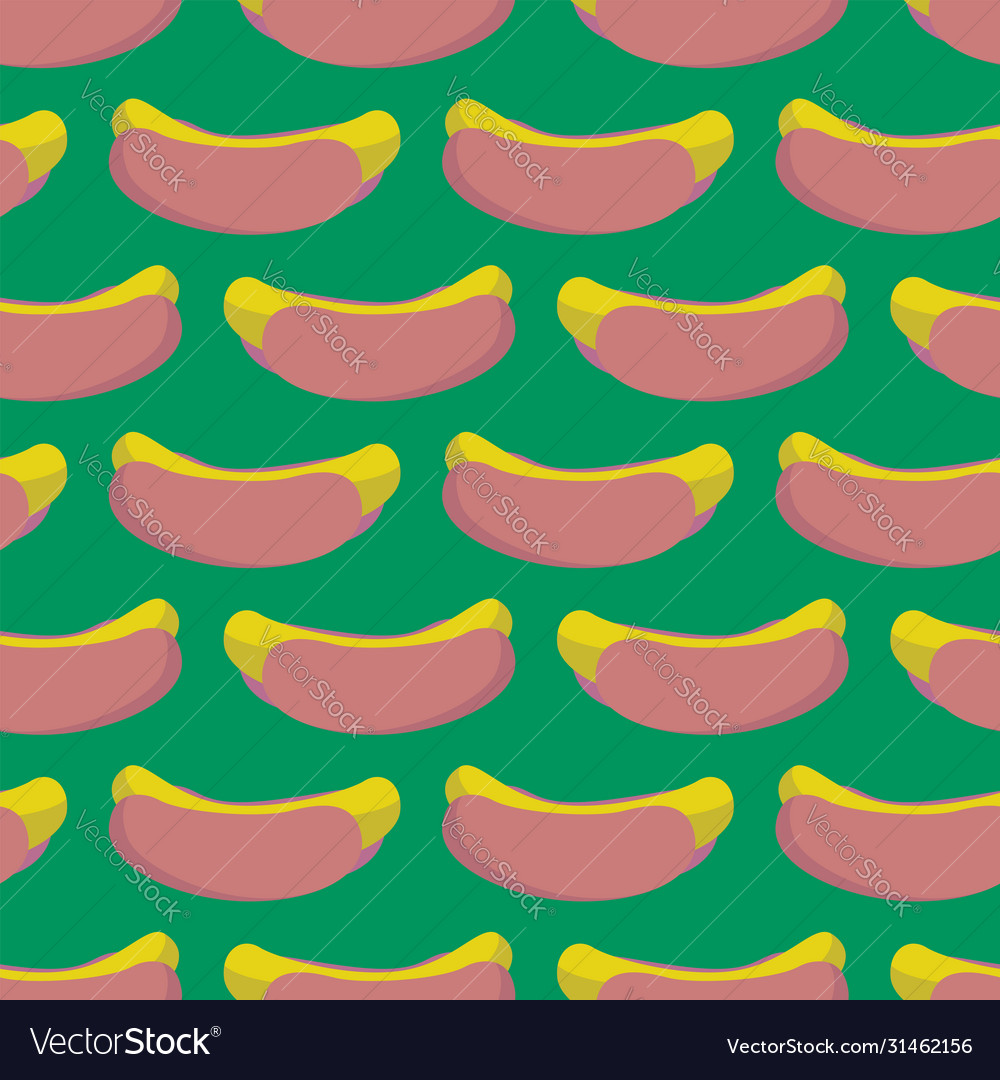 Hotdog pattern on white background Royalty Free Vector Image