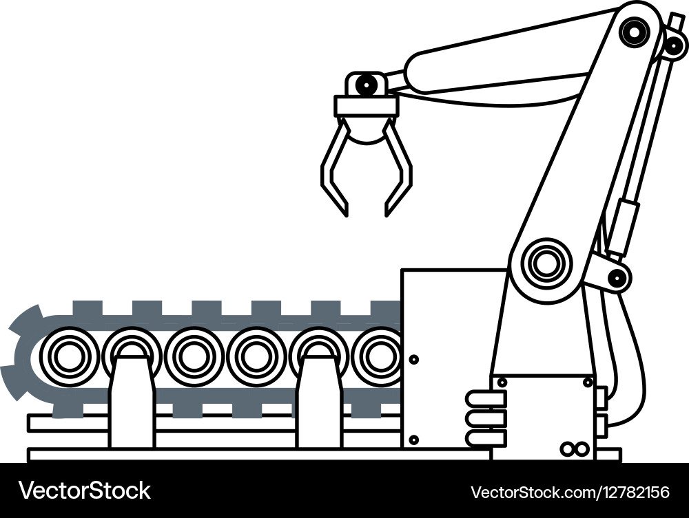 Industrial robot icon Royalty Free Vector Image