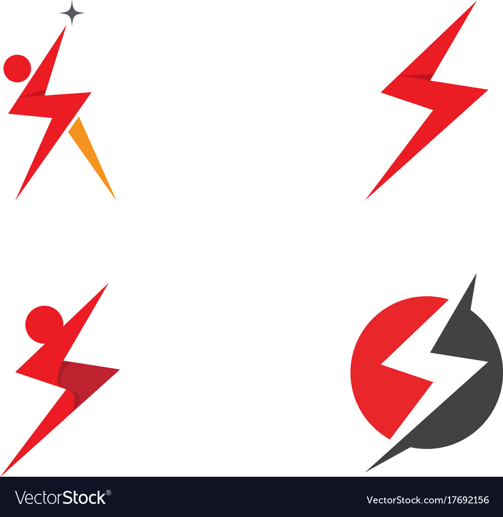 lightning logo template royalty free vector image