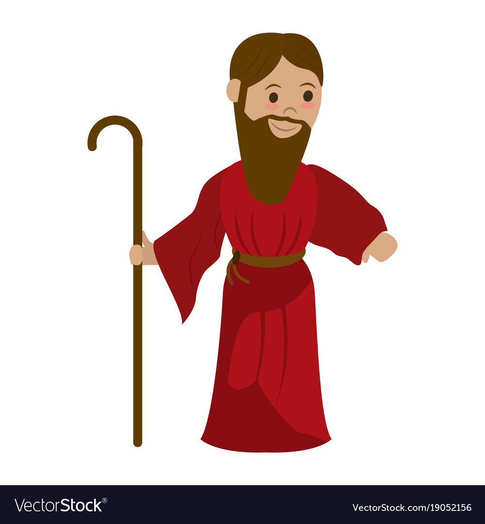 Saint joseph cartoon Royalty Free Vector Image