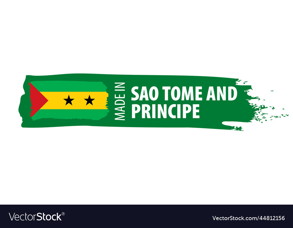 Sao tome and principe flag Royalty Free Vector Image