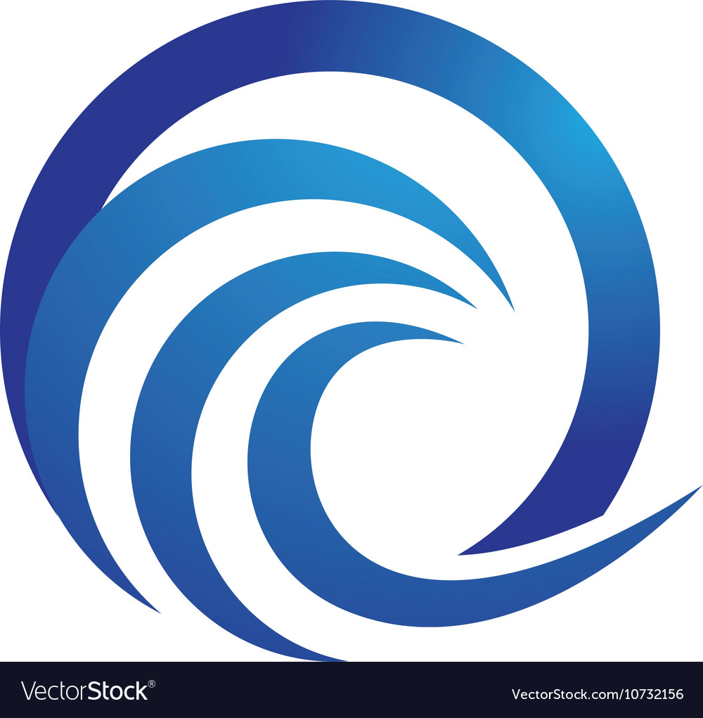 Water wave logo template Royalty Free Vector Image