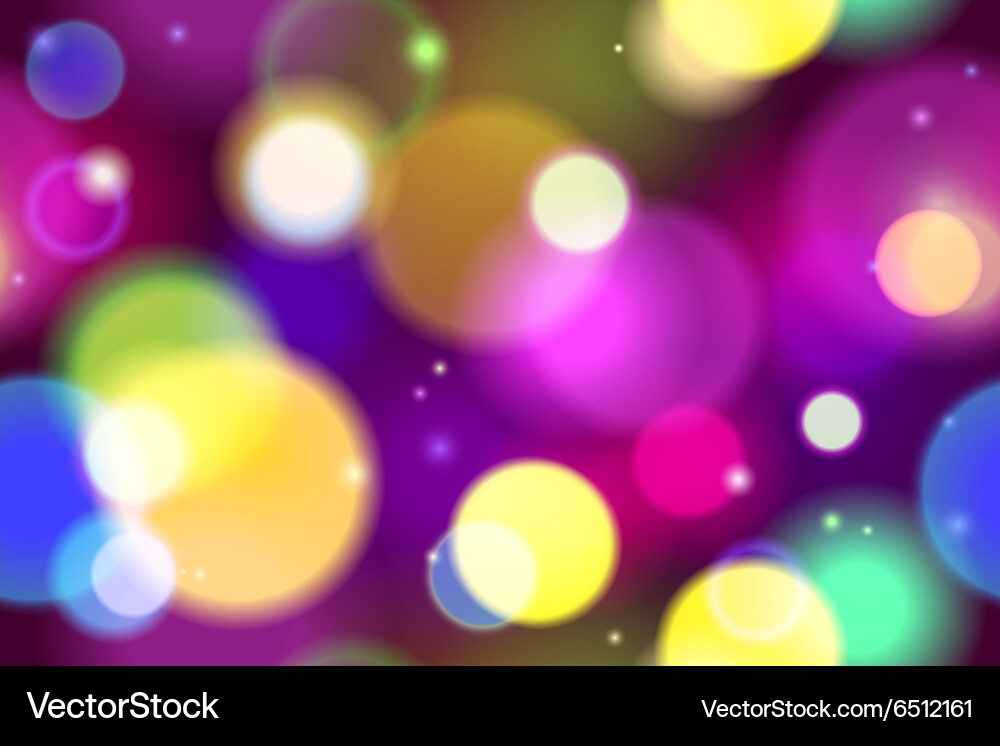 Blurred bokeh lights background Royalty Free Vector Image