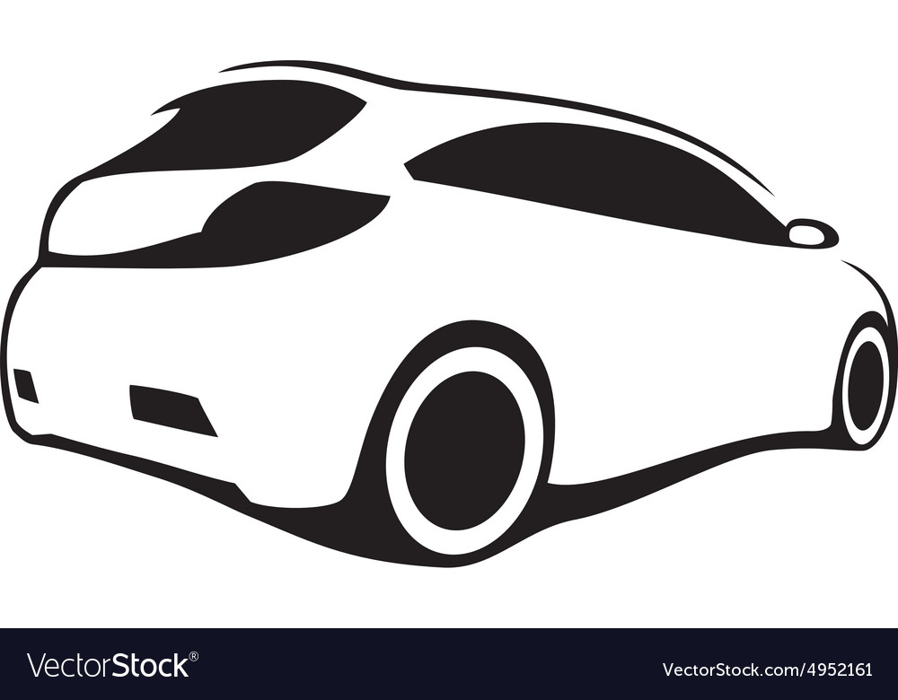 Car silhouette modern Royalty Free Vector Image