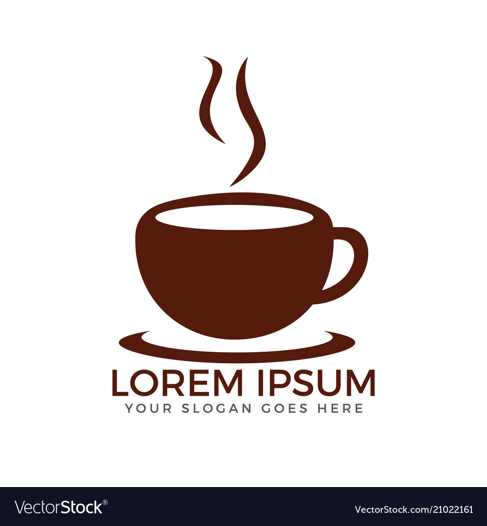 Download Cup coffee logo design Royalty Free Vector Image