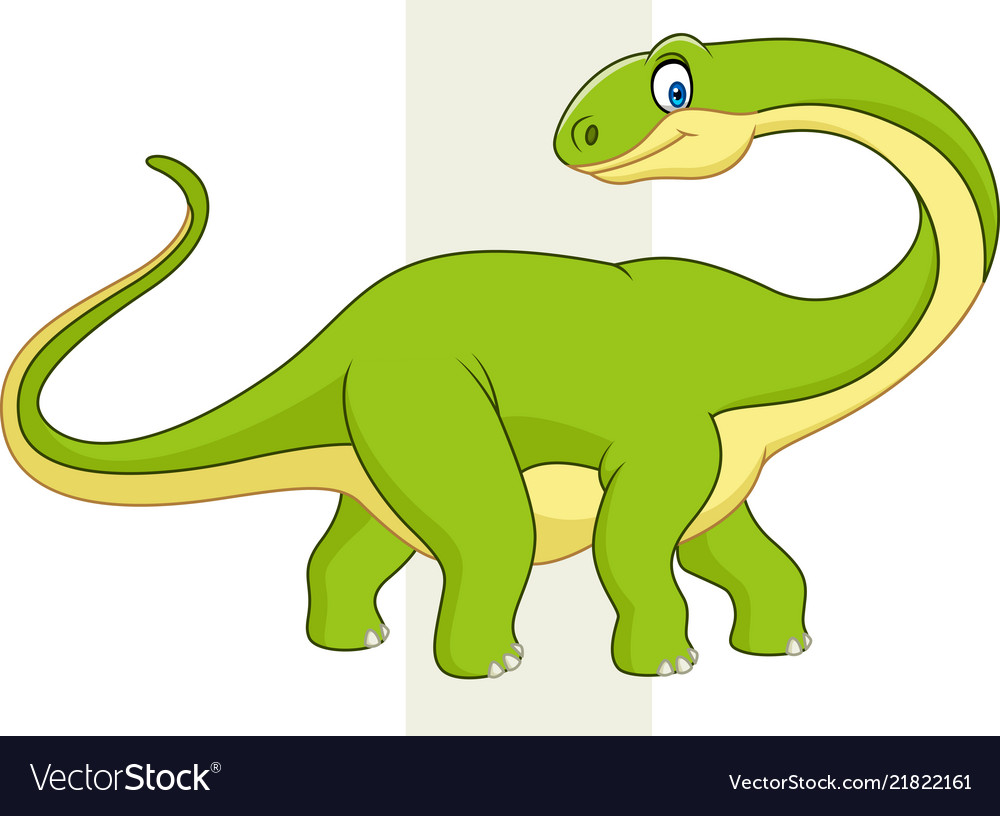 Cute dinosaur cartoon Royalty Free Vector Image