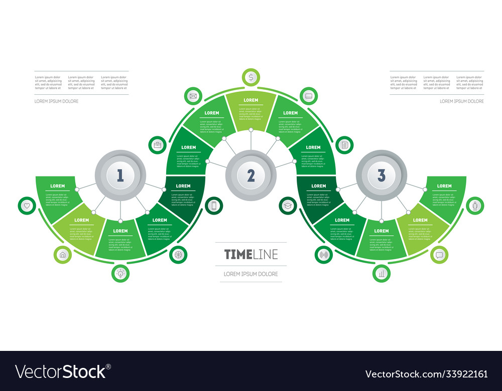 Infographic in form wave consisting 15