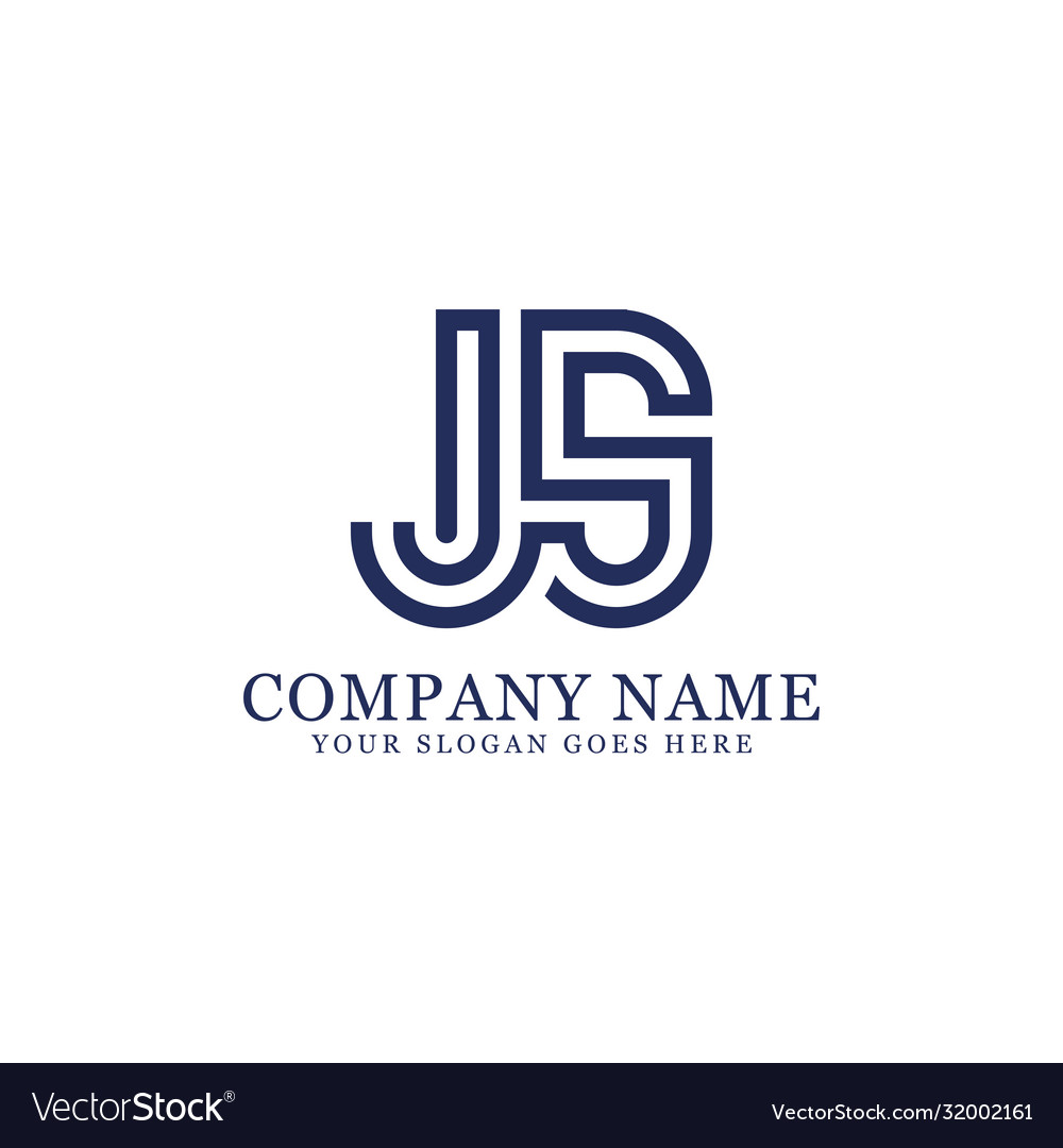 Js monogram logo inspirations letters Royalty Free Vector