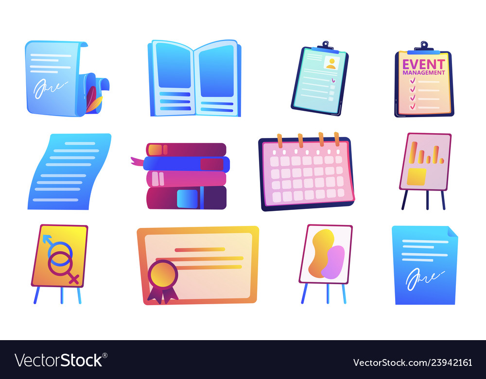 Paper document and management strategy Royalty Free Vector