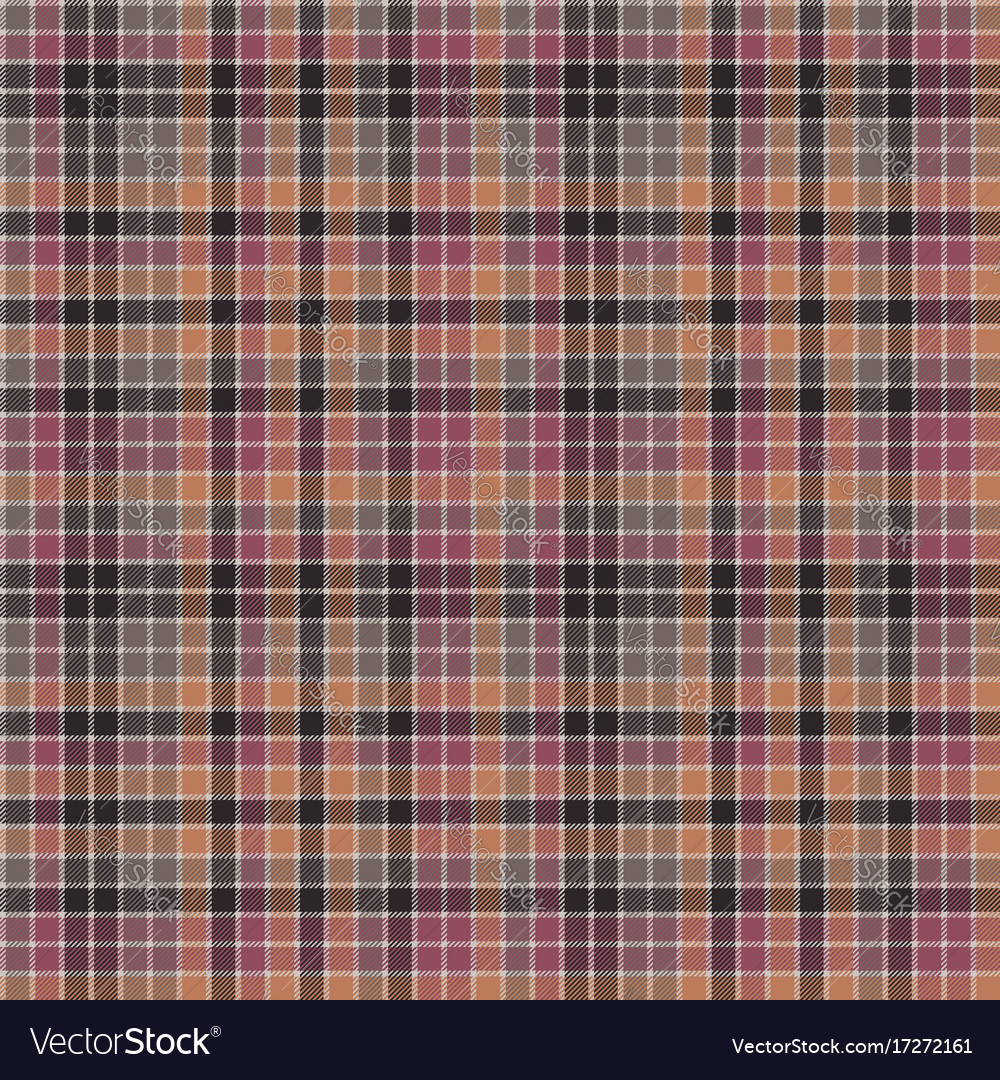 Red Orange Mosaic Plaid Seamless Fabric Texture Vector Image 3298