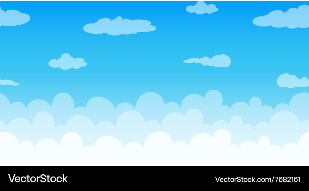 Seamless clouds floating in the sky Royalty Free Vector