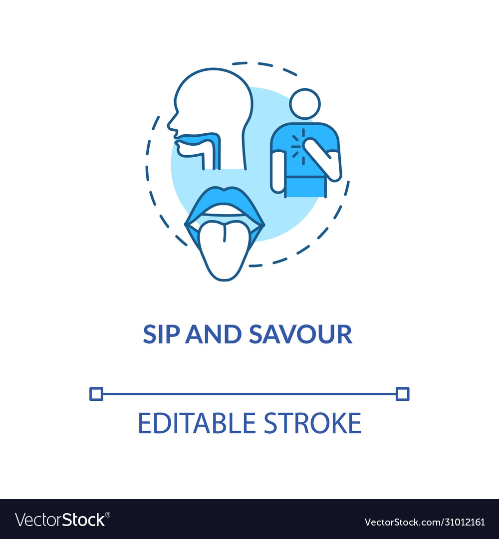 Sip and savour concept icon wine tasting idea Vector Image