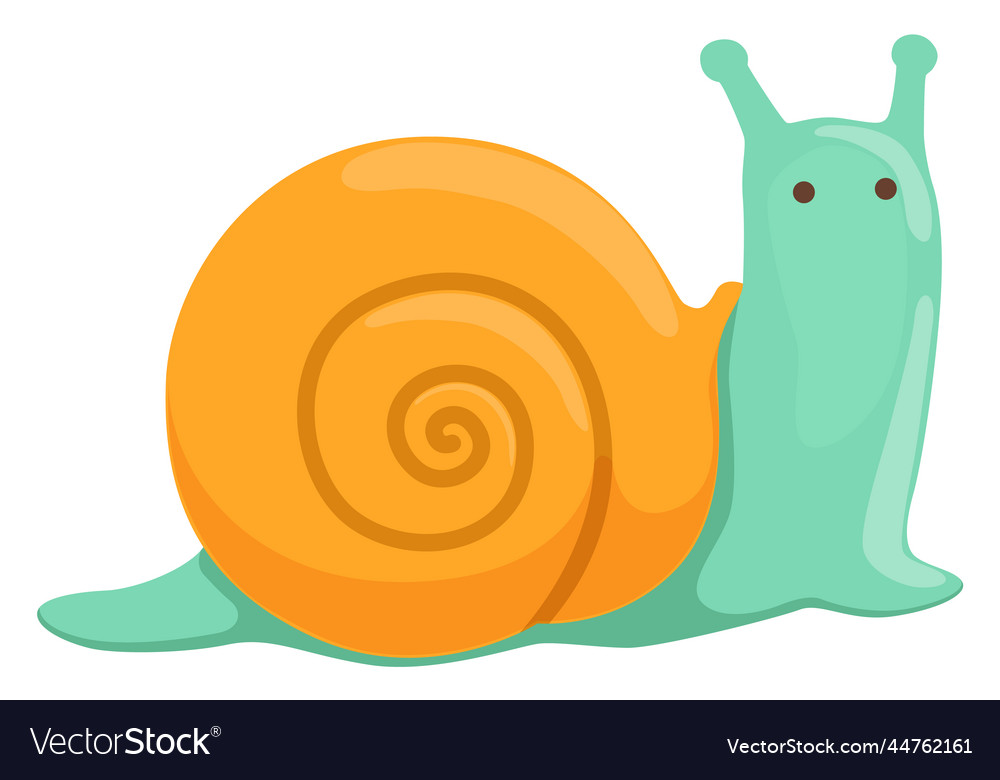 Snail icon cartoon animal funny slug character Vector Image