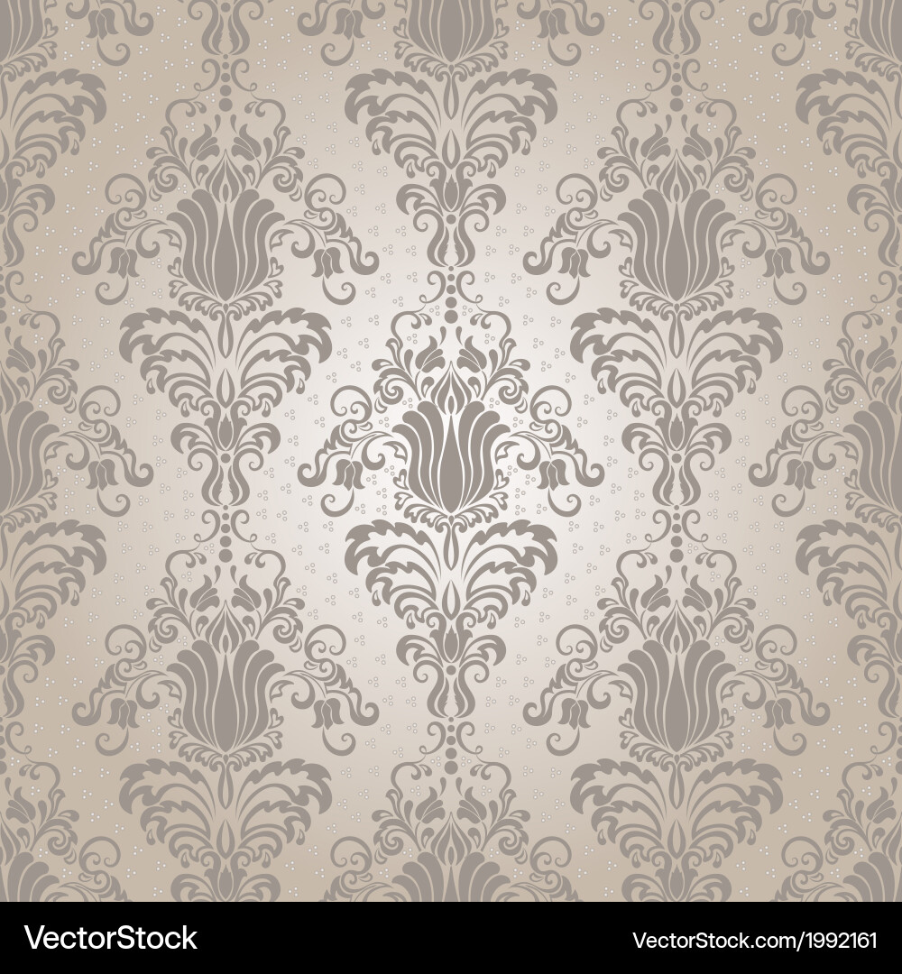 Vintage damask seamless pattern Royalty Free Vector Image