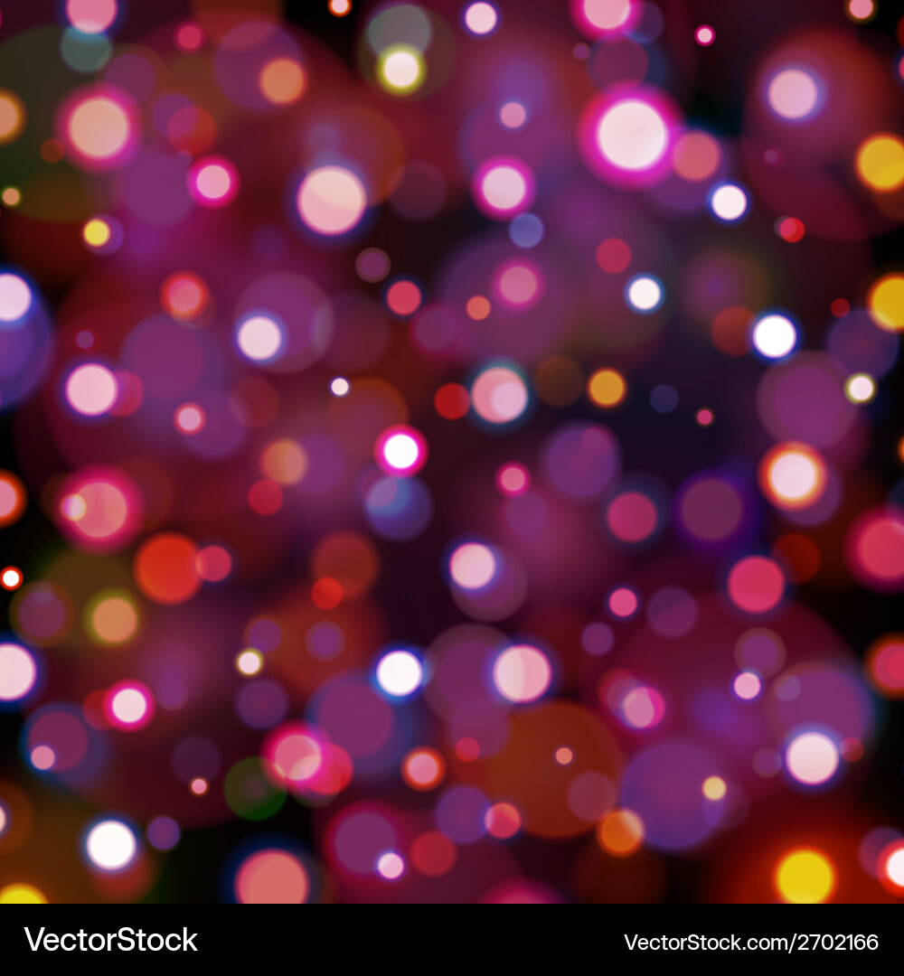 Abstract dark background with bokeh lights Vector Image