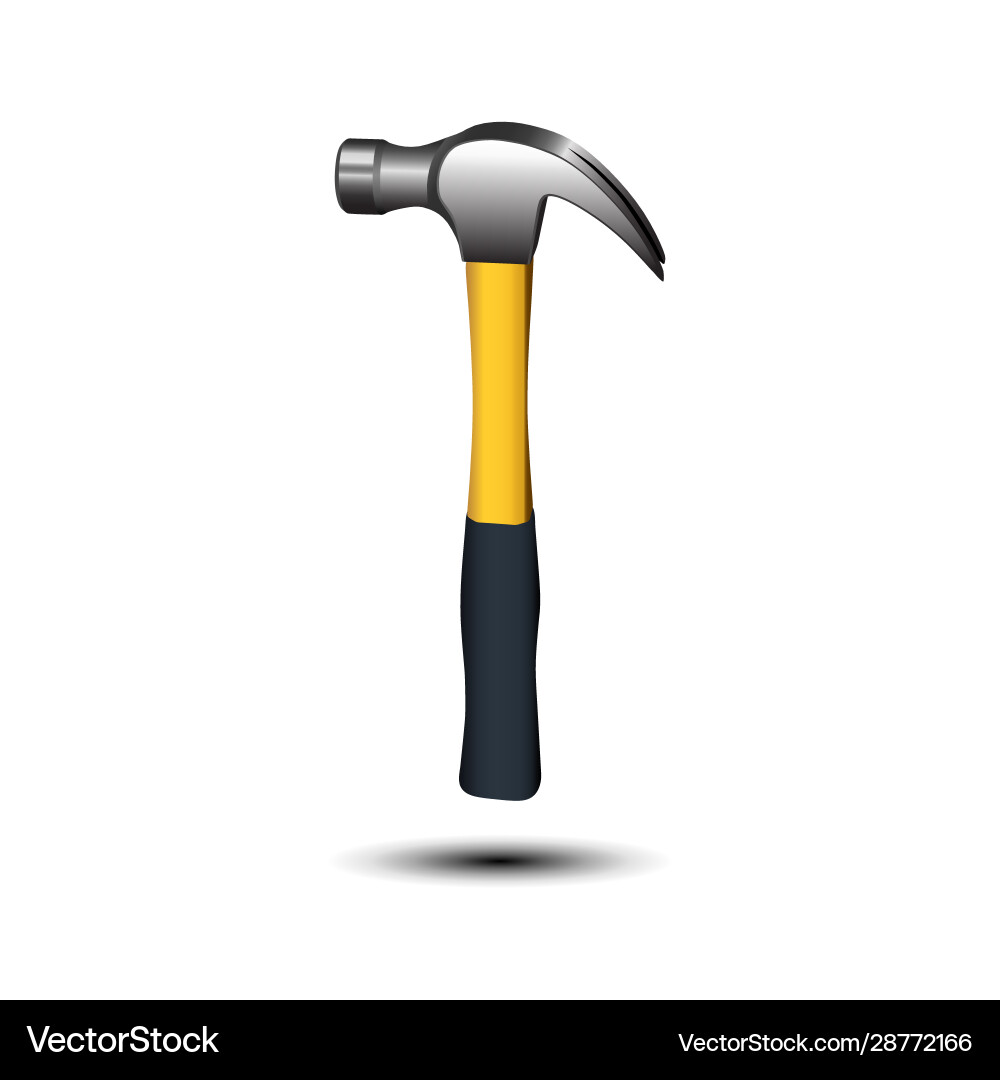 Hammer isolated on white background Royalty Free Vector