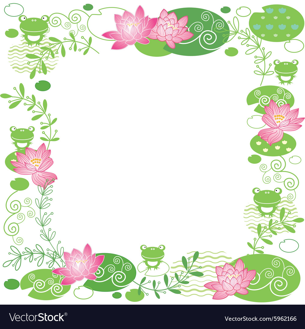 lotus flower card royalty free vector image vectorstock