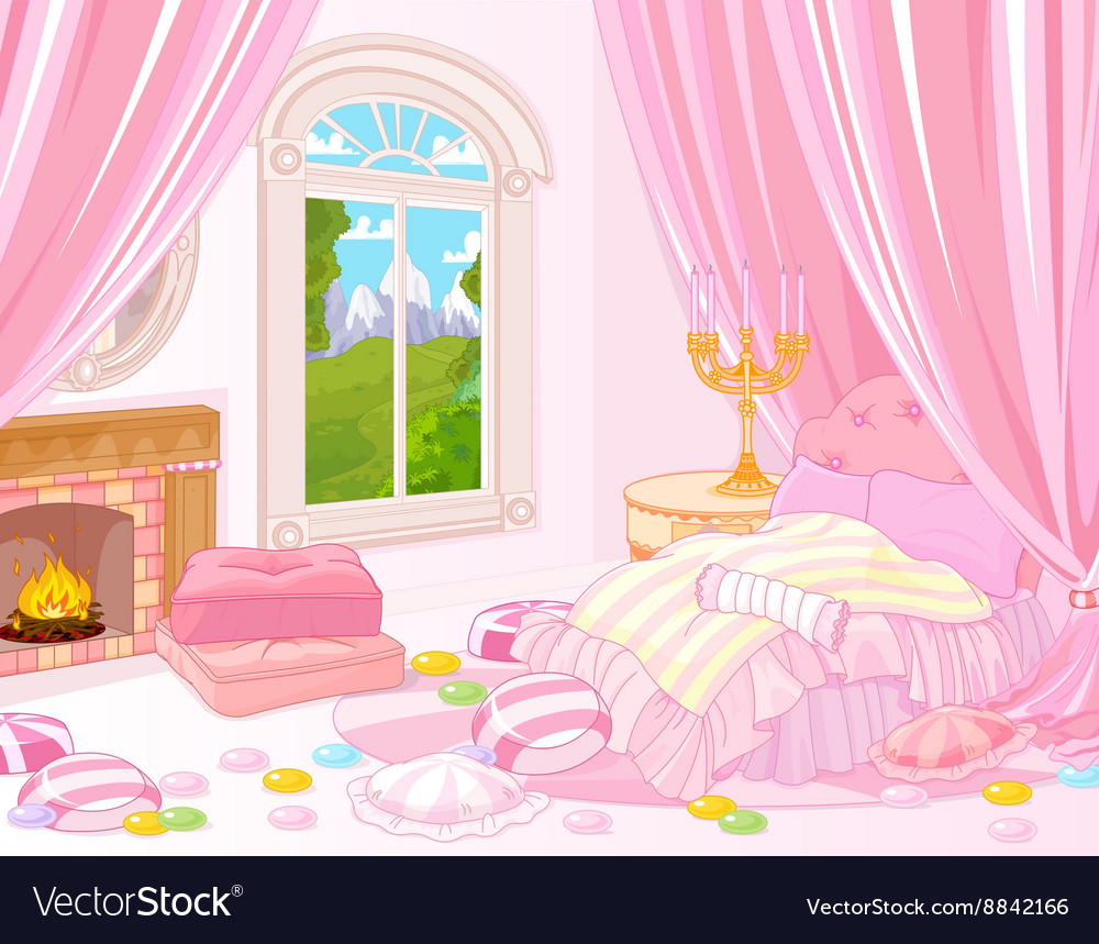 Sweet bedroom Royalty Free Vector Image VectorStock