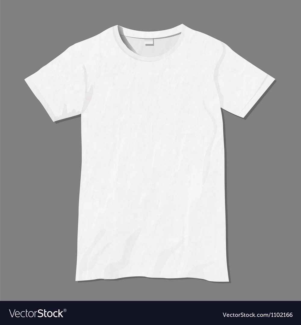 White t shirt design template Royalty Free Vector Image