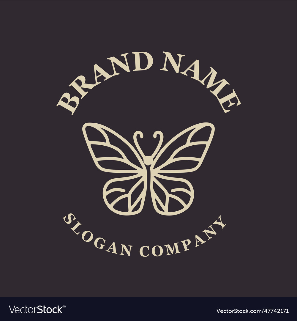 Butterfly logo luxury logo icon Royalty Free Vector Image