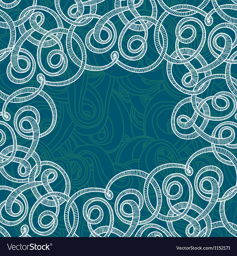 Hand-drawn rope frame Royalty Free Vector Image