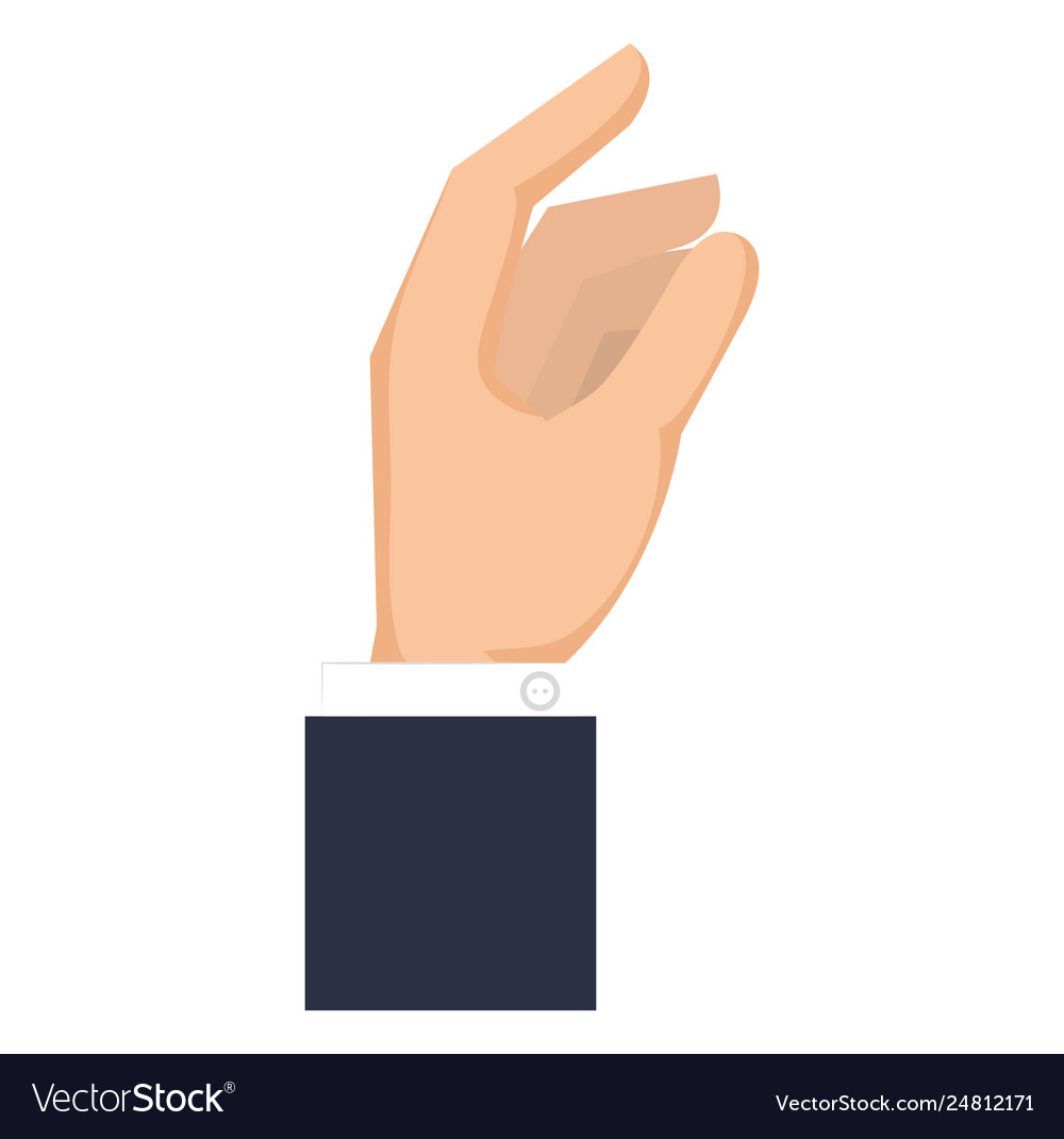 Hand human isolated icon Royalty Free Vector Image