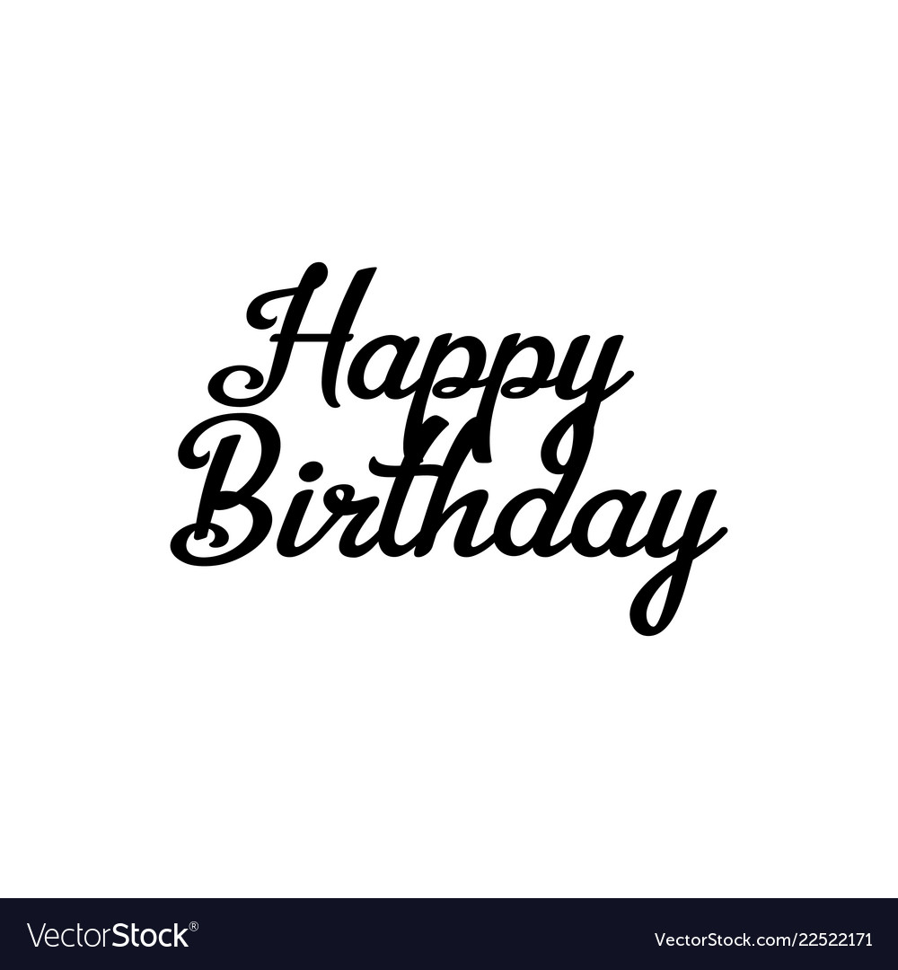 Happy birthday inscription with balloons Vector Image