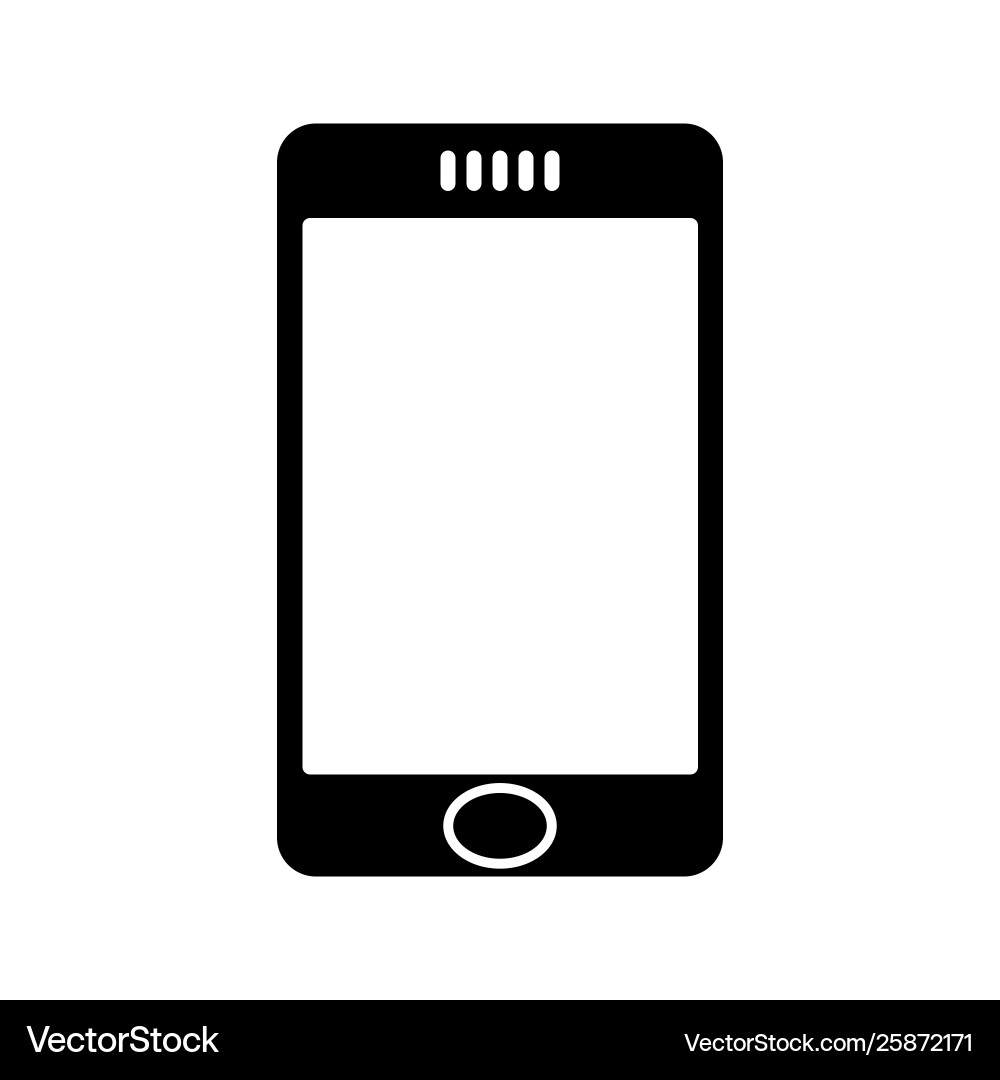 Mobile phone with blank screen in flat style Vector Image