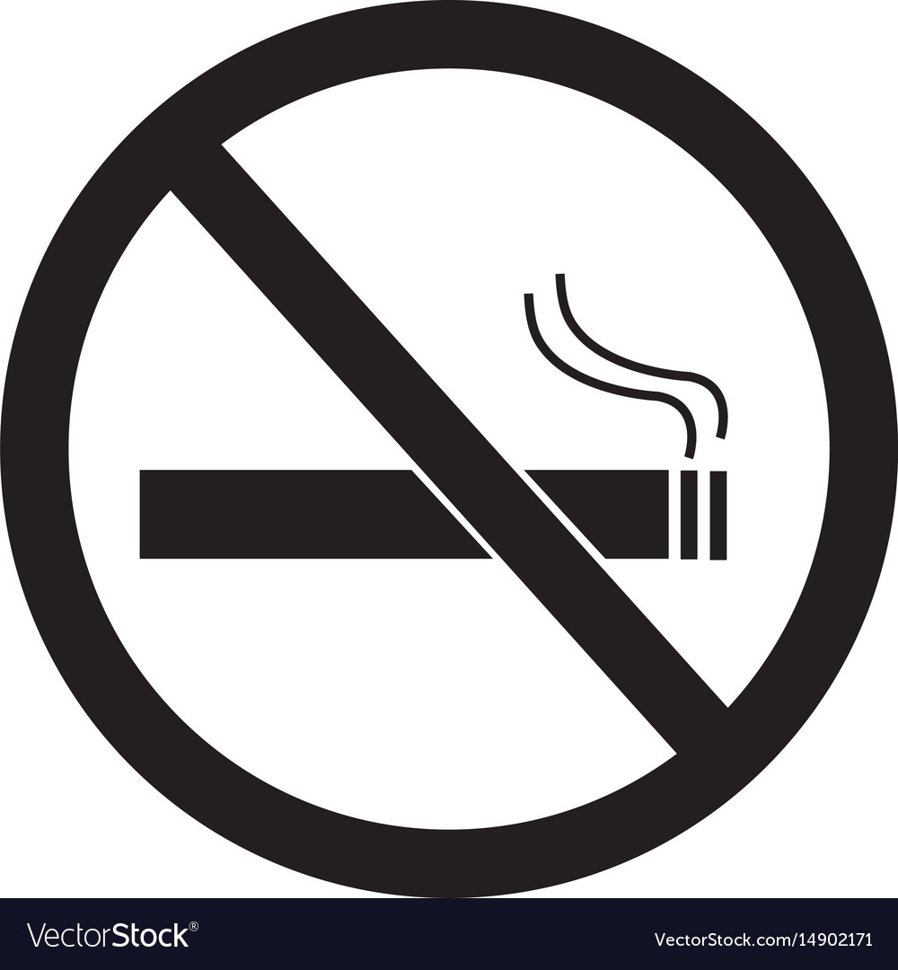 No smoking sign on white background no smoking Vector Image