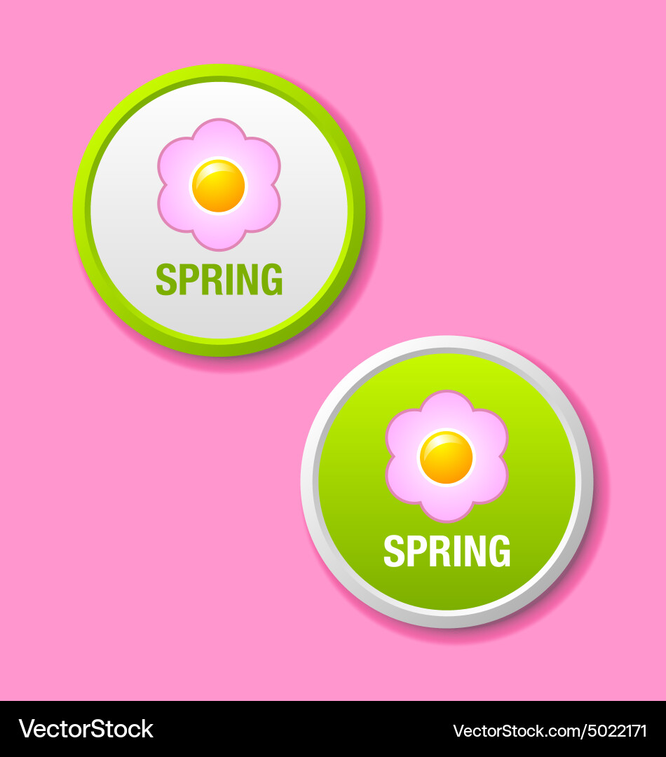 Spring icons Royalty Free Vector Image - VectorStock