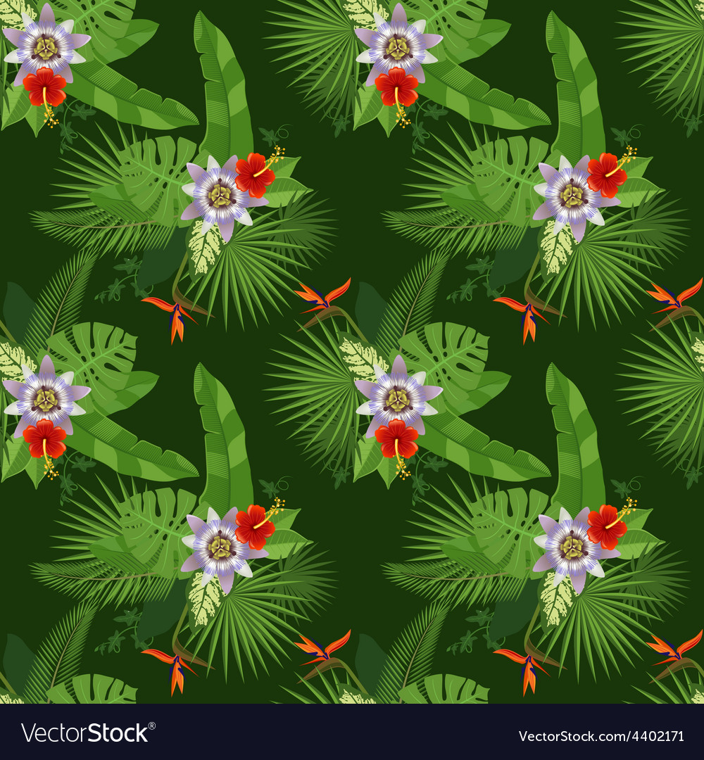 Tropical seamless pattern