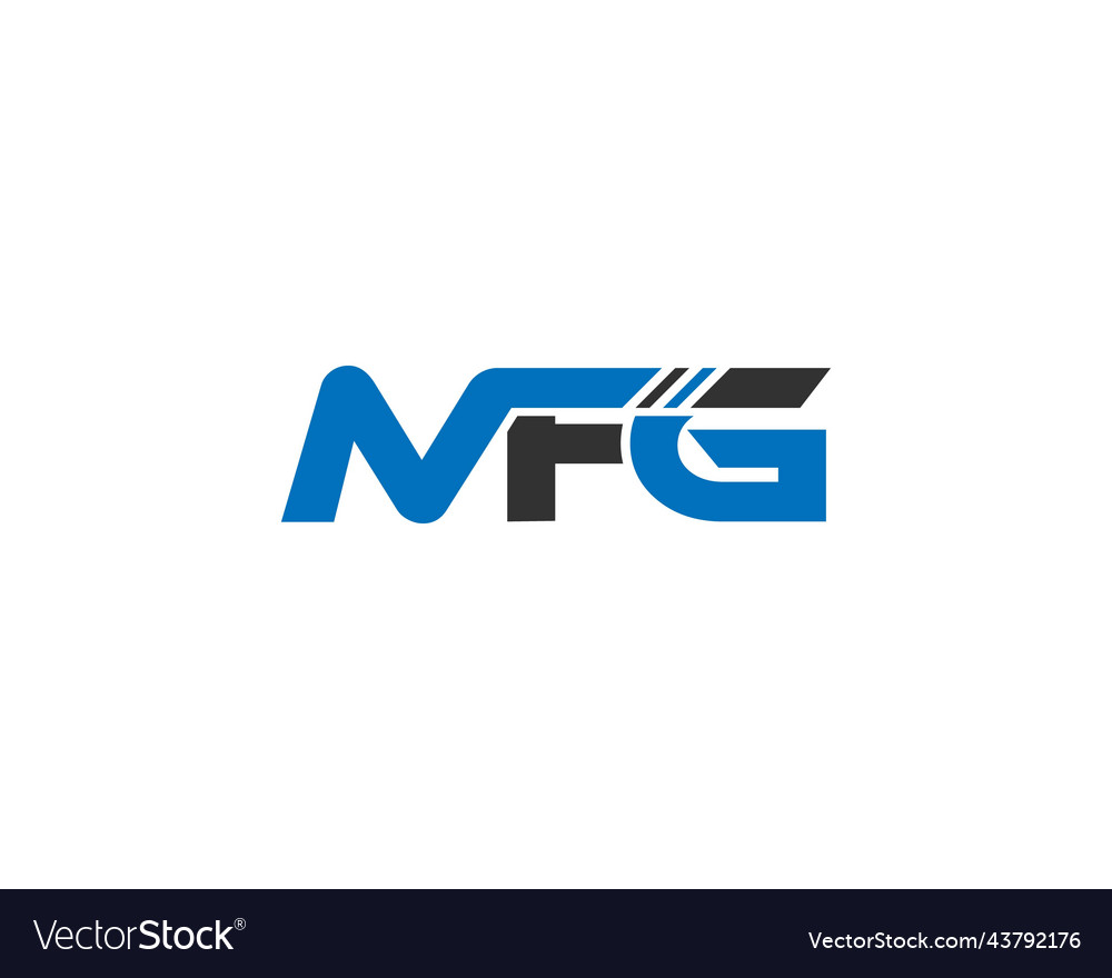 Creative flat mfg and nfg letter logo design Vector Image