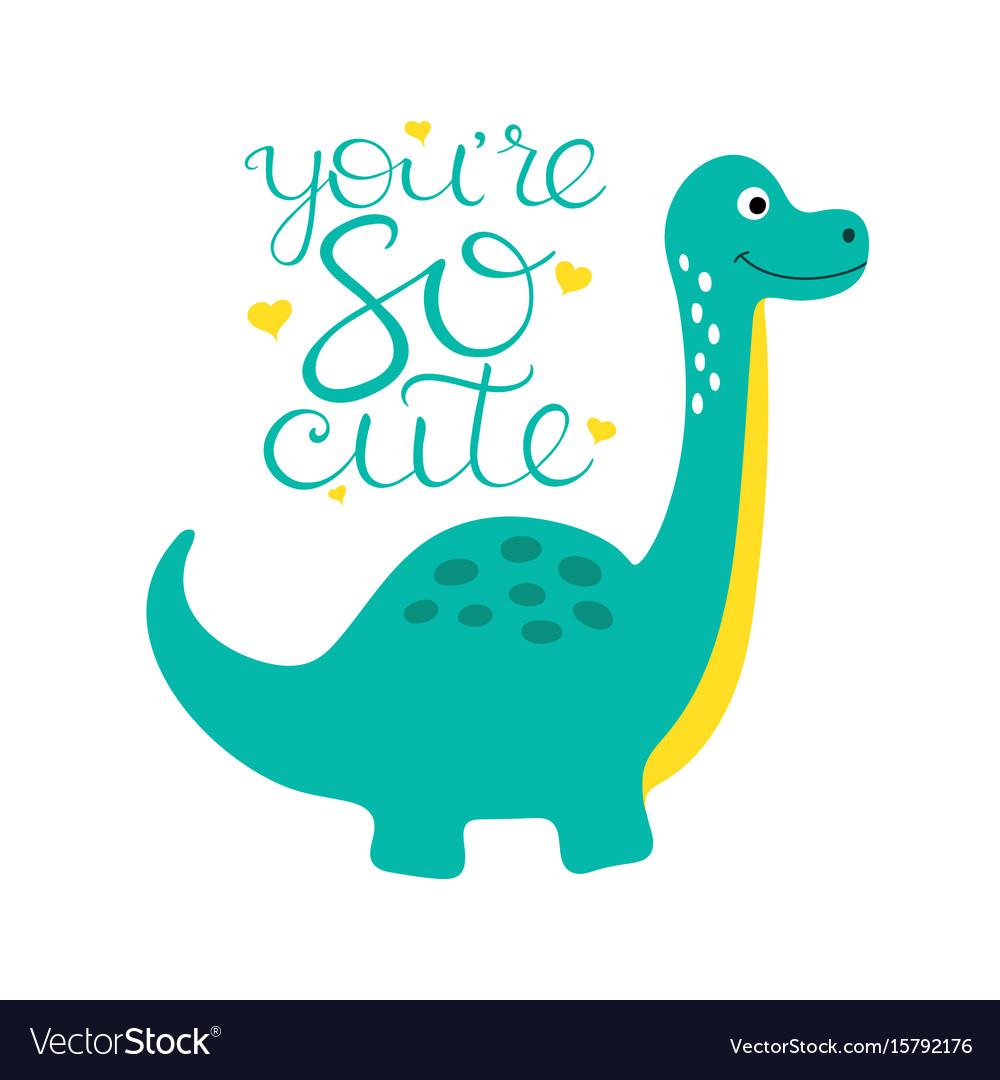 Cute dino Royalty Free Vector Image - VectorStock