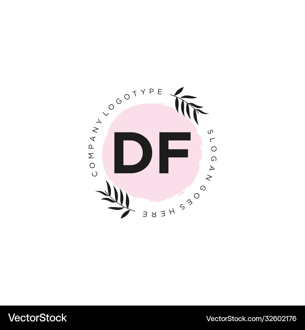 Df letter logo icon design template elements Vector Image
