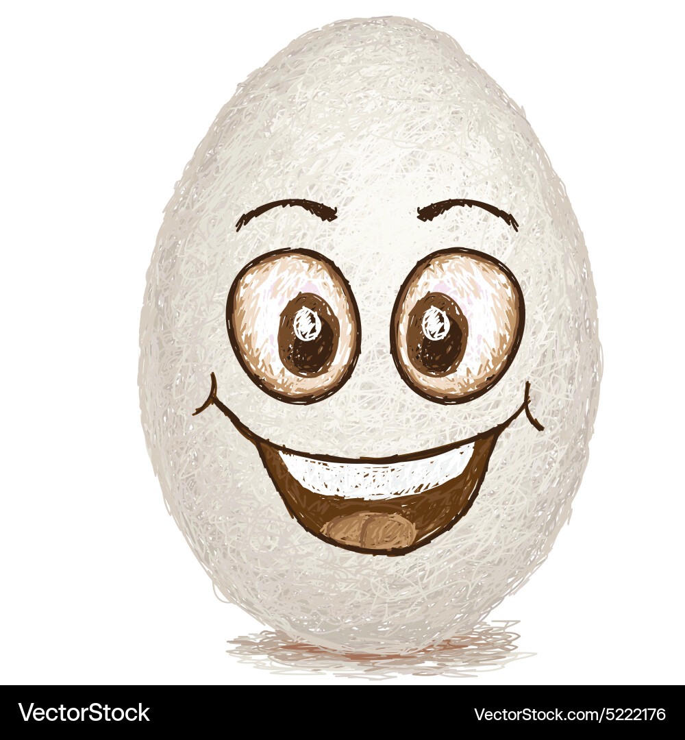 Happy egg Royalty Free Vector Image - VectorStock