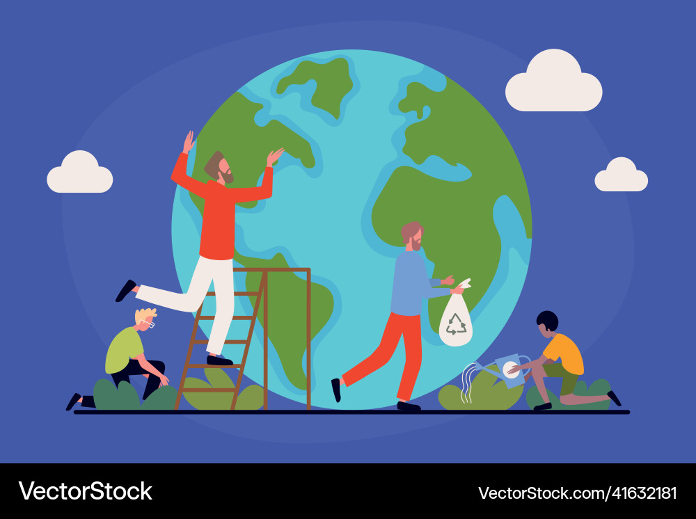 Community service and support Royalty Free Vector Image