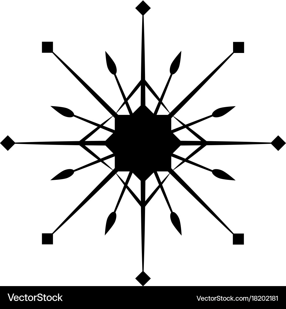 Isolated snowflake Royalty Free Vector Image - VectorStock