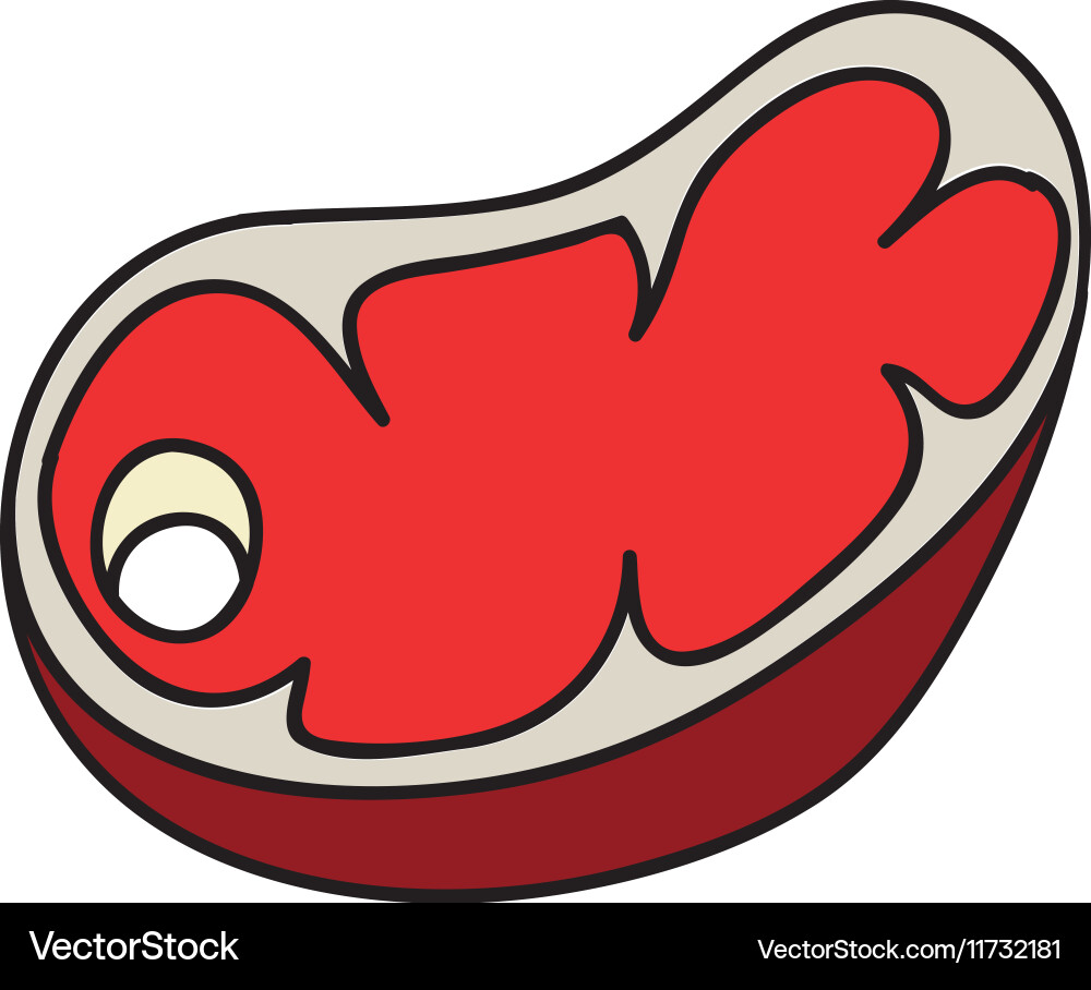 Meat steak icon image Royalty Free Vector Image