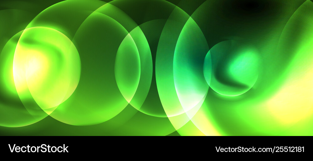 Neon glowing circles abstract background Vector Image