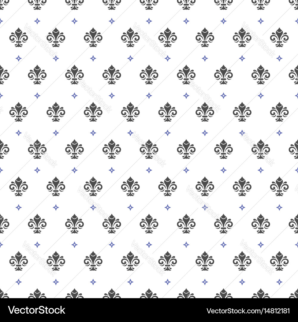 Seamless pattern with royal lily Royalty Free Vector Image