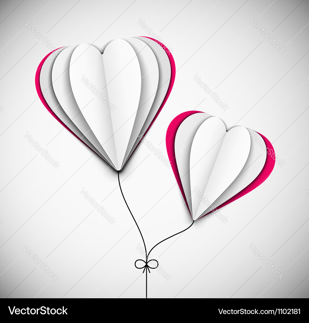 Two hearts Royalty Free Vector Image - VectorStock
