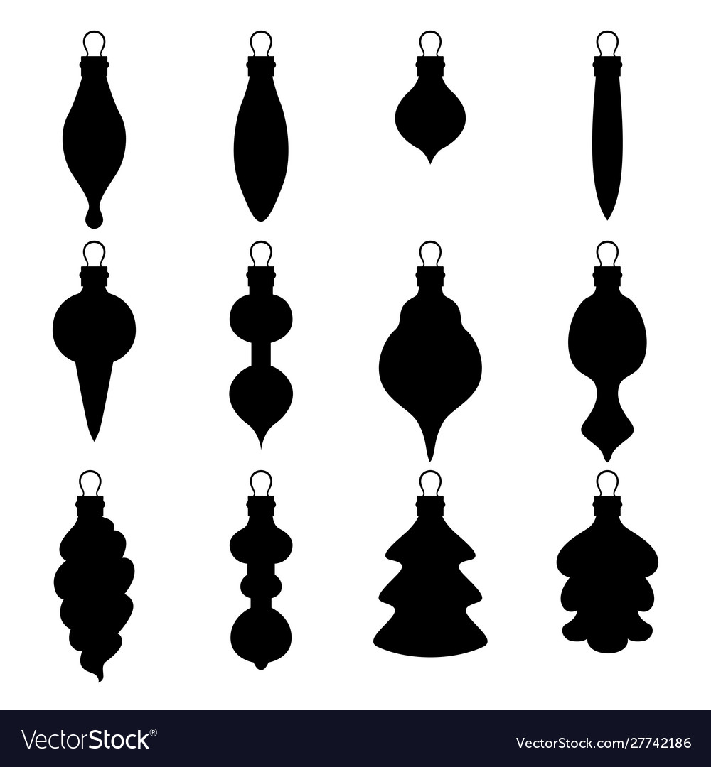 Christmas Baubles Set Royalty Free Vector Image