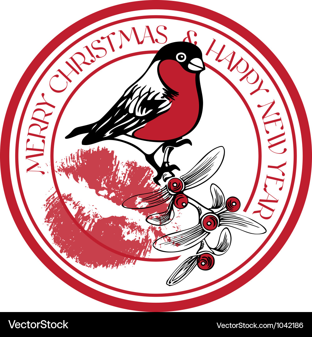 Christmas Stamp Royalty Free Vector Image - VectorStock