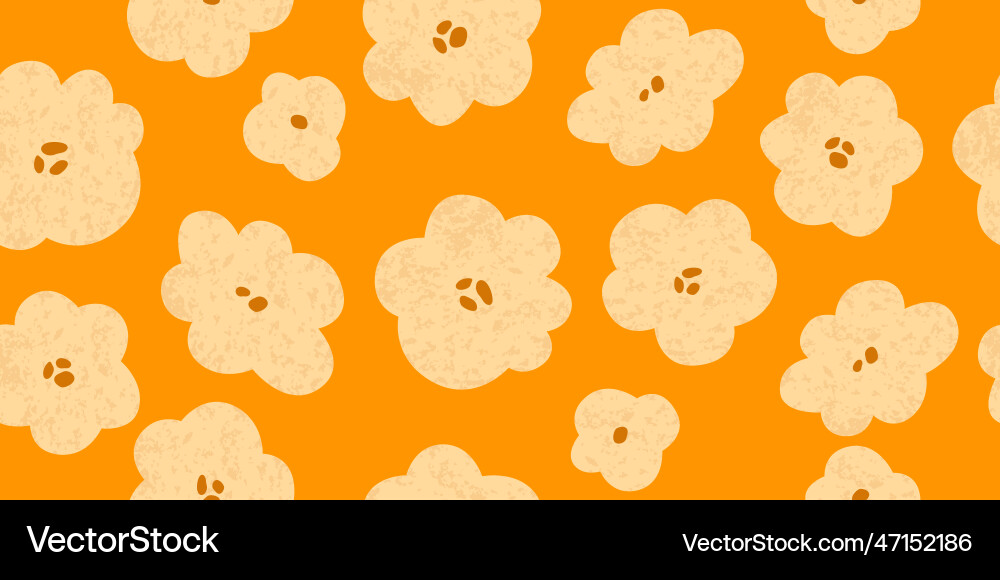 Hand drawn flowers seamless patterns Royalty Free Vector