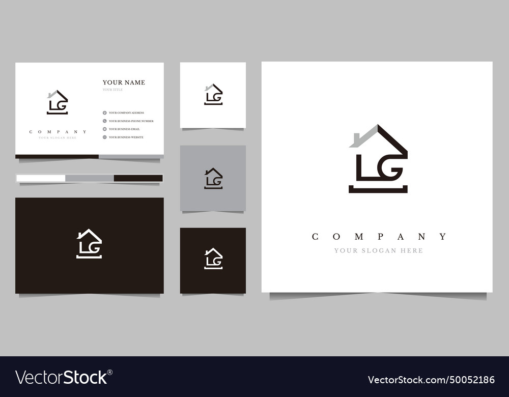 Initial lg real estate logo design