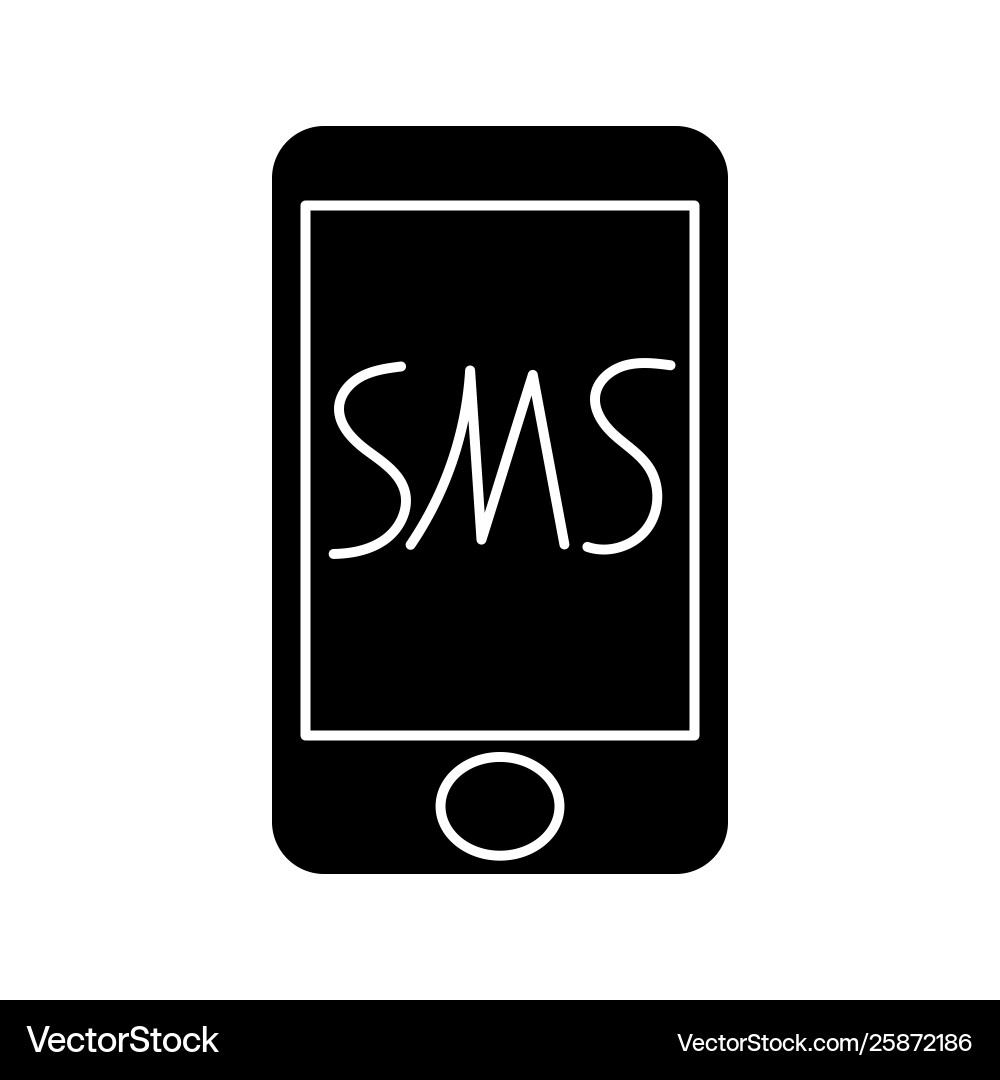 Mobile phone with blank screen in flat style Vector Image
