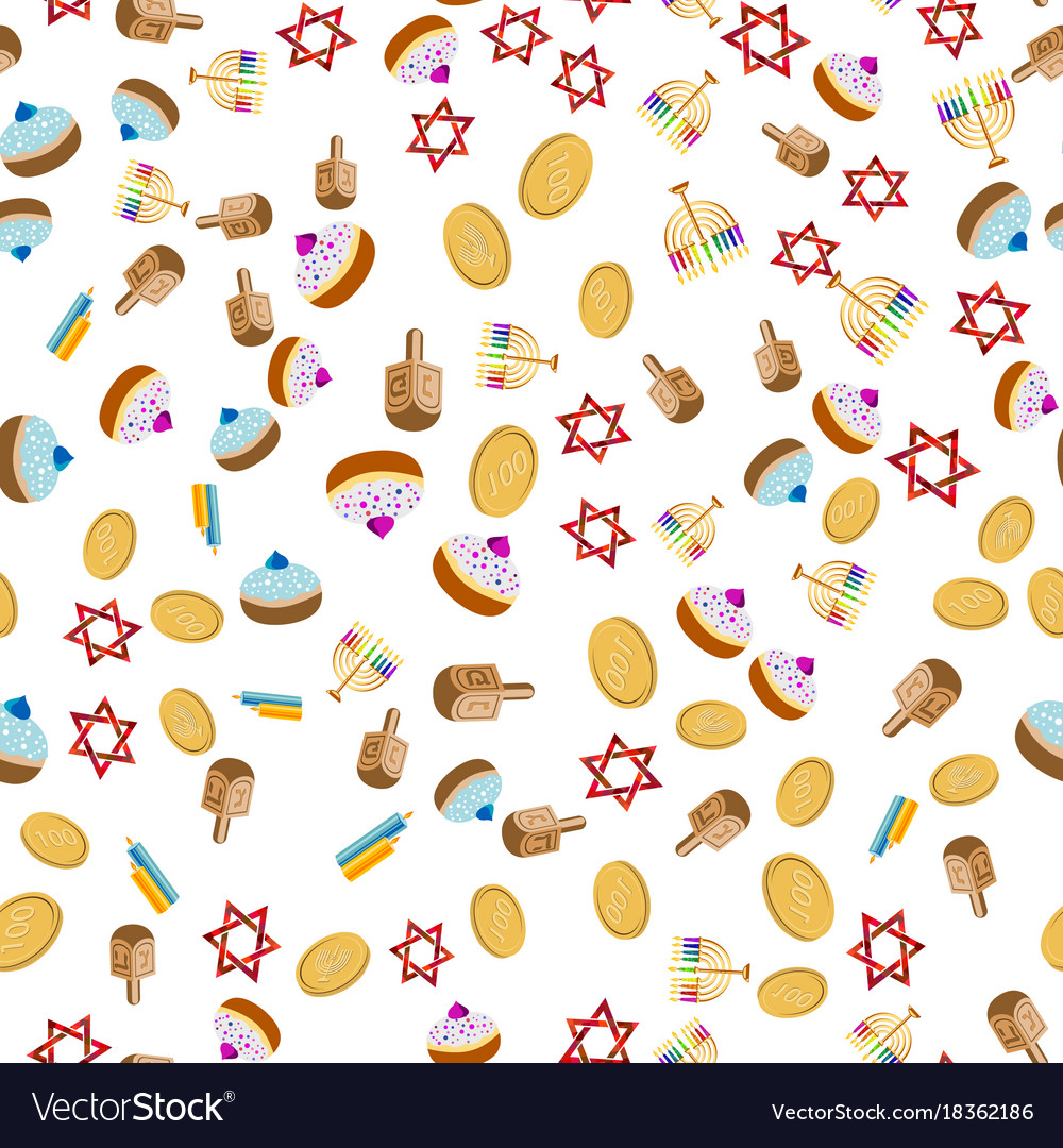 Seamless jewish background for hanukkah Royalty Free Vector