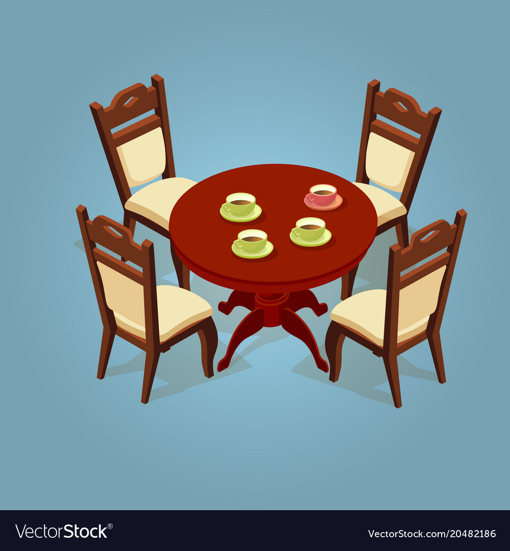 Cartoon Dining Table And Chairs - Dining room ideas